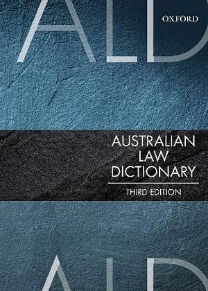 Australian Law Dictionary by Trischa Mann Paperback book