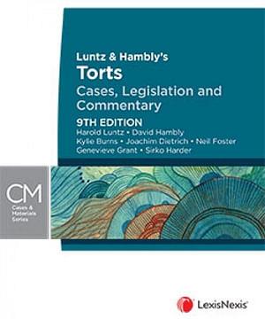 Luntz & Hambly's Torts by Harold Luntz Paperback book