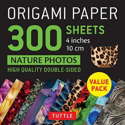 Origami Paper 300 Sheets Nature Photo Patterns 4 (10 Cm) by Tuttle Studio BOOK book