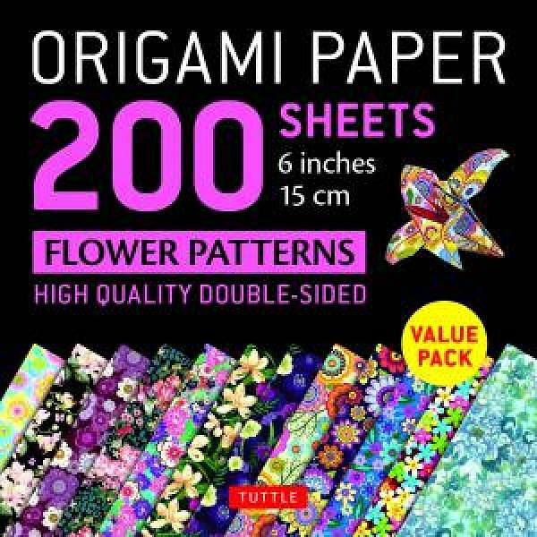 Origami Paper 200 Sheets Flower Patterns by Various Other book