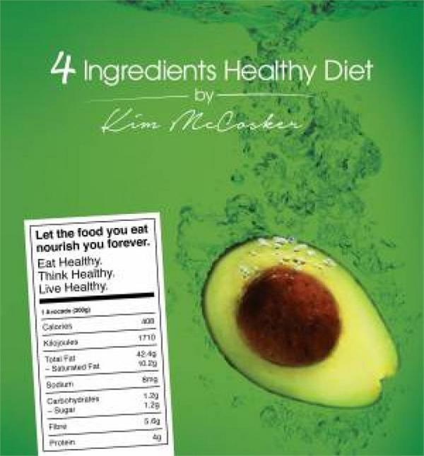 4 Ingredients Healthy Diet by Kim McCosker Paperback book