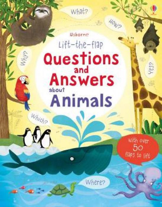 Lift-the-flap Questions and Answers About Animals by Katie Daynes Hardcover book