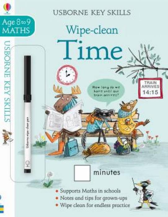 Wipe-Clean Time 8-9 by Holly Bathie & Magda Brol Paperback book