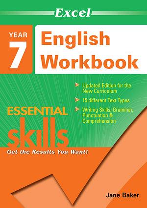 Excel Essential Skills: English Workbook - Year 7 by Jane Baker Paperback book