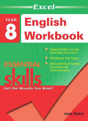 Excel Essential Skills: English Workbook - Year 8 by Jane Baker Paperback book