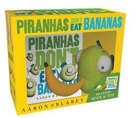 Piranhas Dont Eat Bananas Mini Book + Plush by Aaron Blabey Novelty book