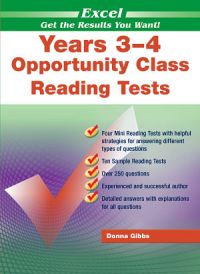 Excel Years 3–4 Opportunity Class Reading Tests